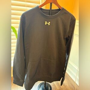 Under Armour Men's Hustle Fleece Crew Black, Large New